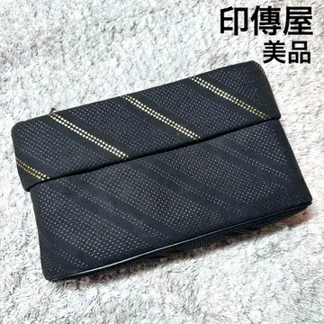 [ 새상품급 ] 인덴 인덴야 클러치백 세컨드 백 블랙