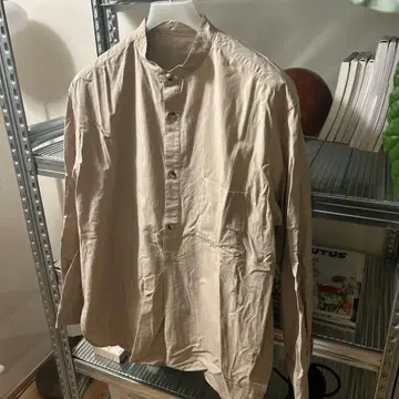 uru 밴드 카라 셔츠 베이지 사이즈 2