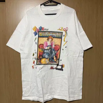 90sT셔츠 화이트 싱글 소매