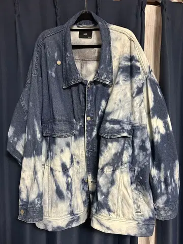 HARE 오버 사이즈 블리치 데님 자켓 사이즈 M