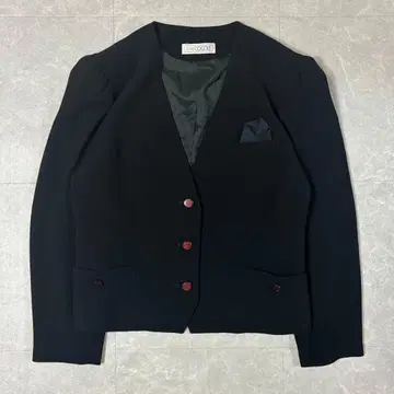 노카라 V넥 테일러드 자켓 블랙 11호