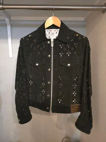 MASU 23SS DIAMOND-CUT LEATHER JACKET