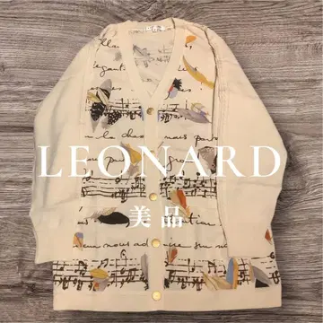 LEONARD SPORT 악보 프린트 가디건 새상품급