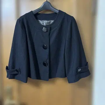 블랙 노카라 자켓