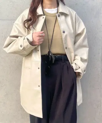 [새상품] ISOOK 오버 사이즈 가죽 자켓 블루종 아우터