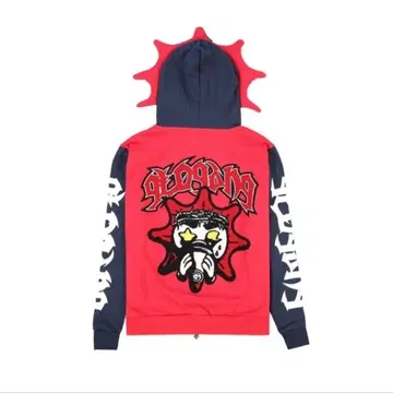 CLOGANG 유니크 후드 후드티 레드/네이비