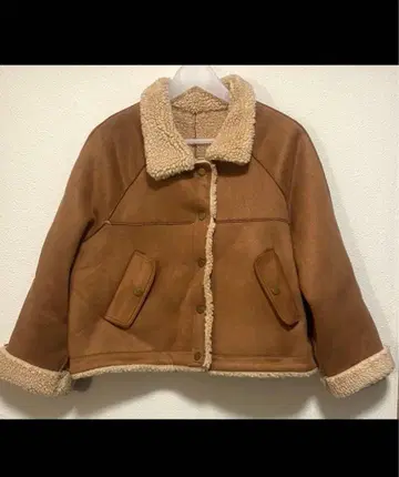 브라운 무스탕 숏 자켓 아우터 nugu sona 한국