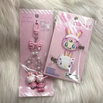 메조피아노 헬로키티 베리에짱 앞머리 클립 세트