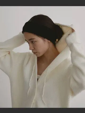 duei 후디 니트 가디건