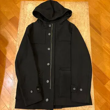 더플 코트 블랙 메리노울 100%