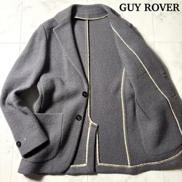 GUY ROVER 울 니트 테일러드 자켓 네이비 44 그레이