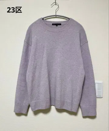 23구 23KU 울 폭스 크루넥 니트 퍼플