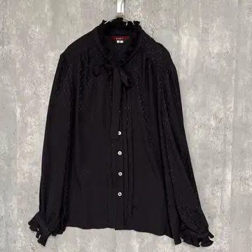 remalon 도트 프릴 리본 보타이 셔츠 블라우스 깔끔 고급