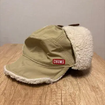 CHUMS 캠핑 보아 로시안 캡 모자 방한 귀마개 포함 베이지