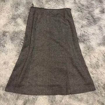 ESPIE 사이즈 40(L) 그레이 울 혼방 플레어 스커트 무릎 기장