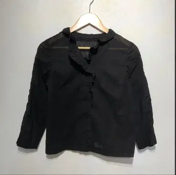 00's vintage 블랙 긴팔 블라우스 스트릿 y2k