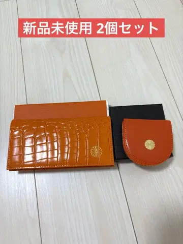황궁 장지갑 동전 지갑 오렌지 2종 세트 금 동원원 본환