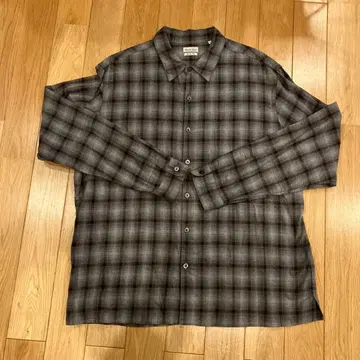 스티븐 아란 루즈핏 체크 셔츠 코튼 L