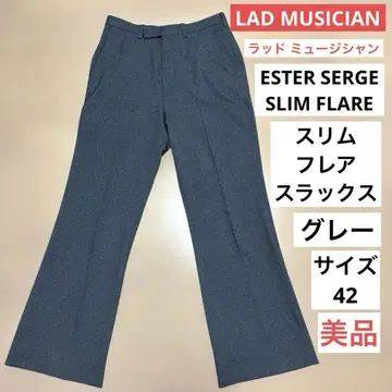 새상품급 LAD MUSICIAN 슬림 플레어 슬랙스 21AW 그레이 42