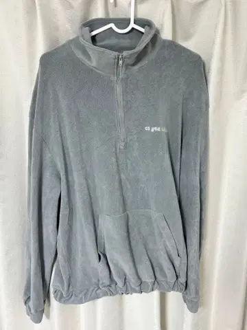 그레이 하프 지퍼 트레이닝복 M