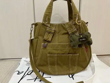 올리브 그린 데님 살로펫 리메이크 숄더백 토트백