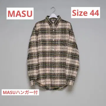 [행거 포함] MASU SHAGGY PLAID SHIRT - CREAM
