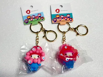 먀쿠먀쿠 x 산리오 키링 클리어 & 파스텔 마이멜로디 2개 세트