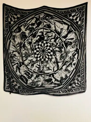 레리안 (Leilian) 흑백 무늬 스톨 숄 스카프