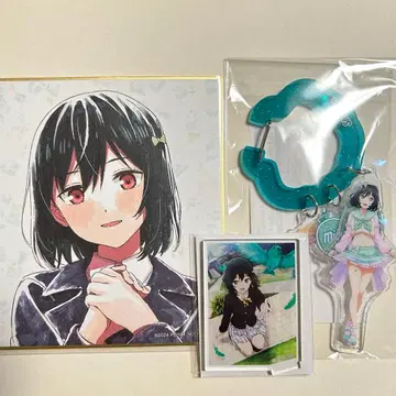 니지가사키 미후네 시오리코 색지 아크릴 키링 제비뽑기당