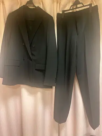 블랙 M 사이즈 수트 셋업 상하의