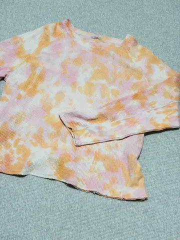 Freada 프리다 타이다이 염색 2WAY 와플 풀오버