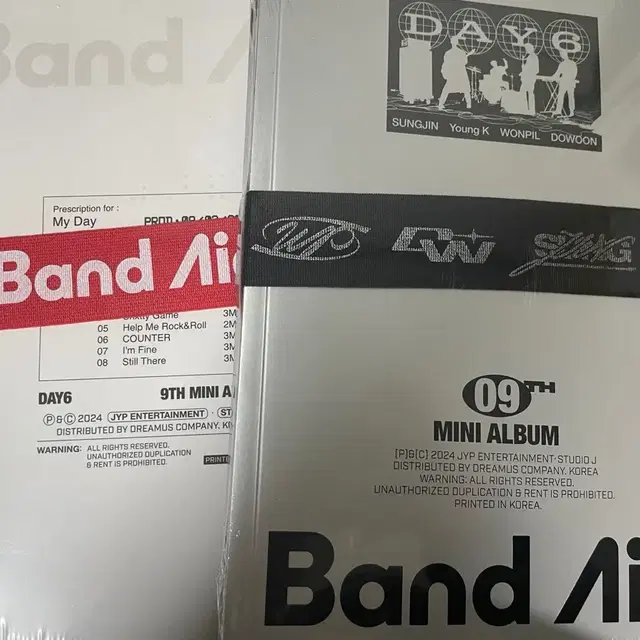 데이식스 밴드에이드 band aid 앨범 미개봉 세트