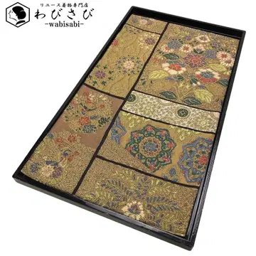 후쿠로 오비 선명한 꽃무늬 패턴 모란색 O-1500