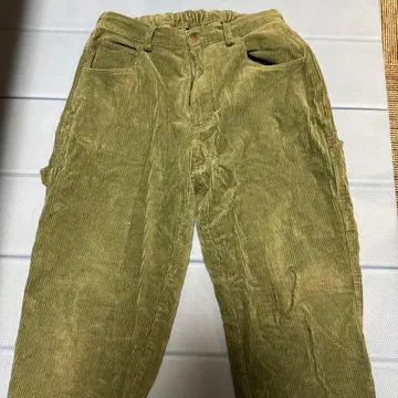 카키 코듀로이 워크 팬츠 M 사이즈