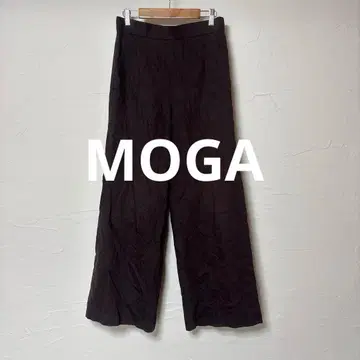 새상품급 MOGA 린넨 와이드 팬츠/캐주얼 팬츠/브라운