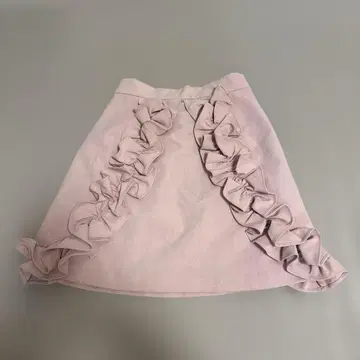 merry jenny 프릴 달린 핑크 사다리꼴 스커트