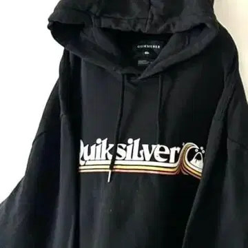 퀵실버 Quiksilver 맨투맨 후드티 XL 블랙 구제 의류