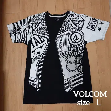 VOLCOM 볼컴 페이크 프린트 T셔츠 베스트 L 사이즈