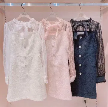 Swankiss 스완키스 로맨틱 레이스 원피스 블랙