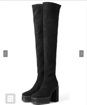 [ 선착순 ] GRL 청키힐 니하이 부츠 gd1174 24cm