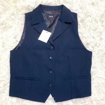 ZARA 택 포함 핏 핀스트라이프 베스트 L 미사용