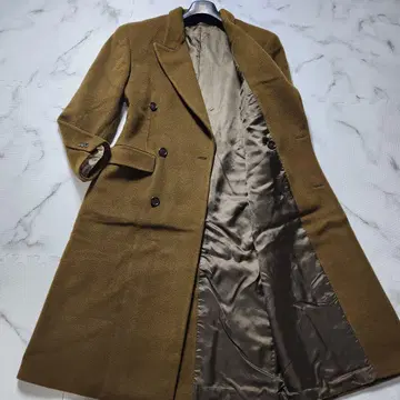 구하기 어려움 XXL 상당 HUGO BOSS 체스터 코트 맥시 길이 카키