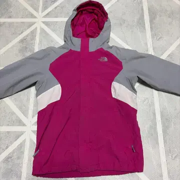 THE NORTH FACE 후드 부착 아우터 핑크 그레이