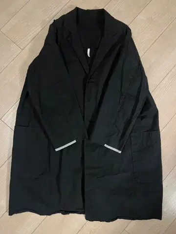 히무카시 모기장 테일러드 코트 코튼 린넨 블랙 사이즈 1