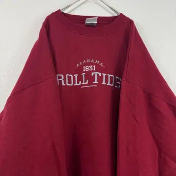 RED OAK 로고 맨투맨 트레이닝복 빨간색 레드