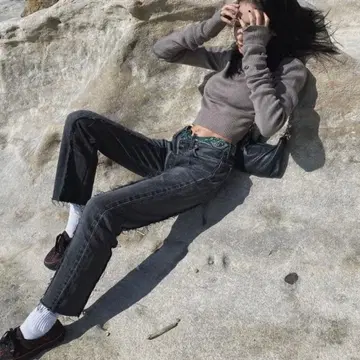 juemi 롱 슬리브 니트 베이지