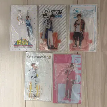 나니와단시 후지와라 죠이치로 아크릴 스탠드 아크릴 키링 5개 세트