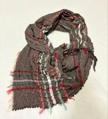 이탈리아제 Lancioni 카카오 브라운 스톨 아프간 숄