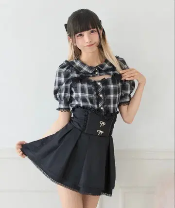 Pal elfy 바스트 오픈 레이스 리본 블라우스 상의 지뢰 다크 코어