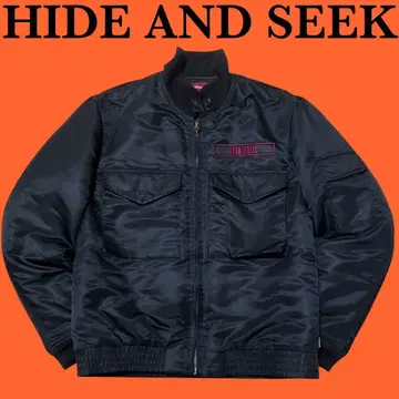 HIDE AND SEEK 제트 세트 봄버 자켓 MA-1 하이 씨